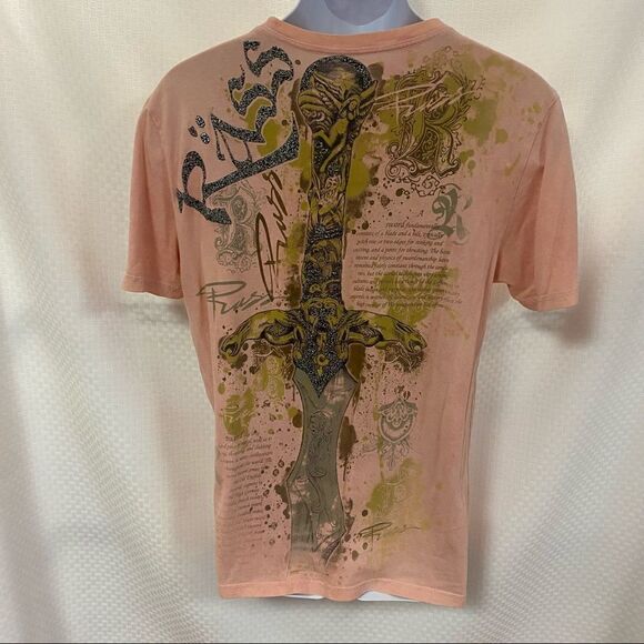 Rass medium T Shirt Cotton Peach Mens Graphic Tee - Picture 2 of 8